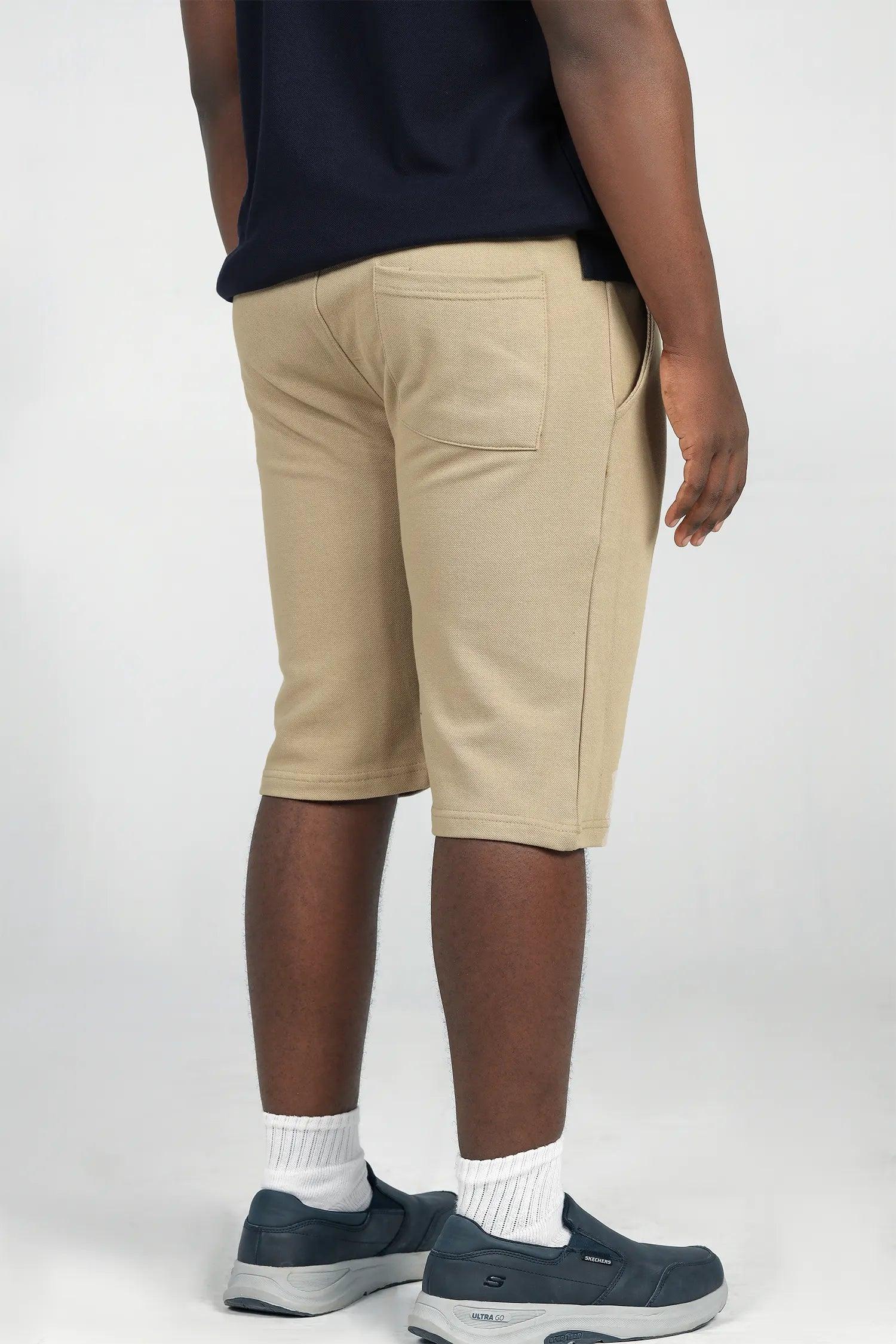 Beige Shorts with Quincy Logo - Lepus