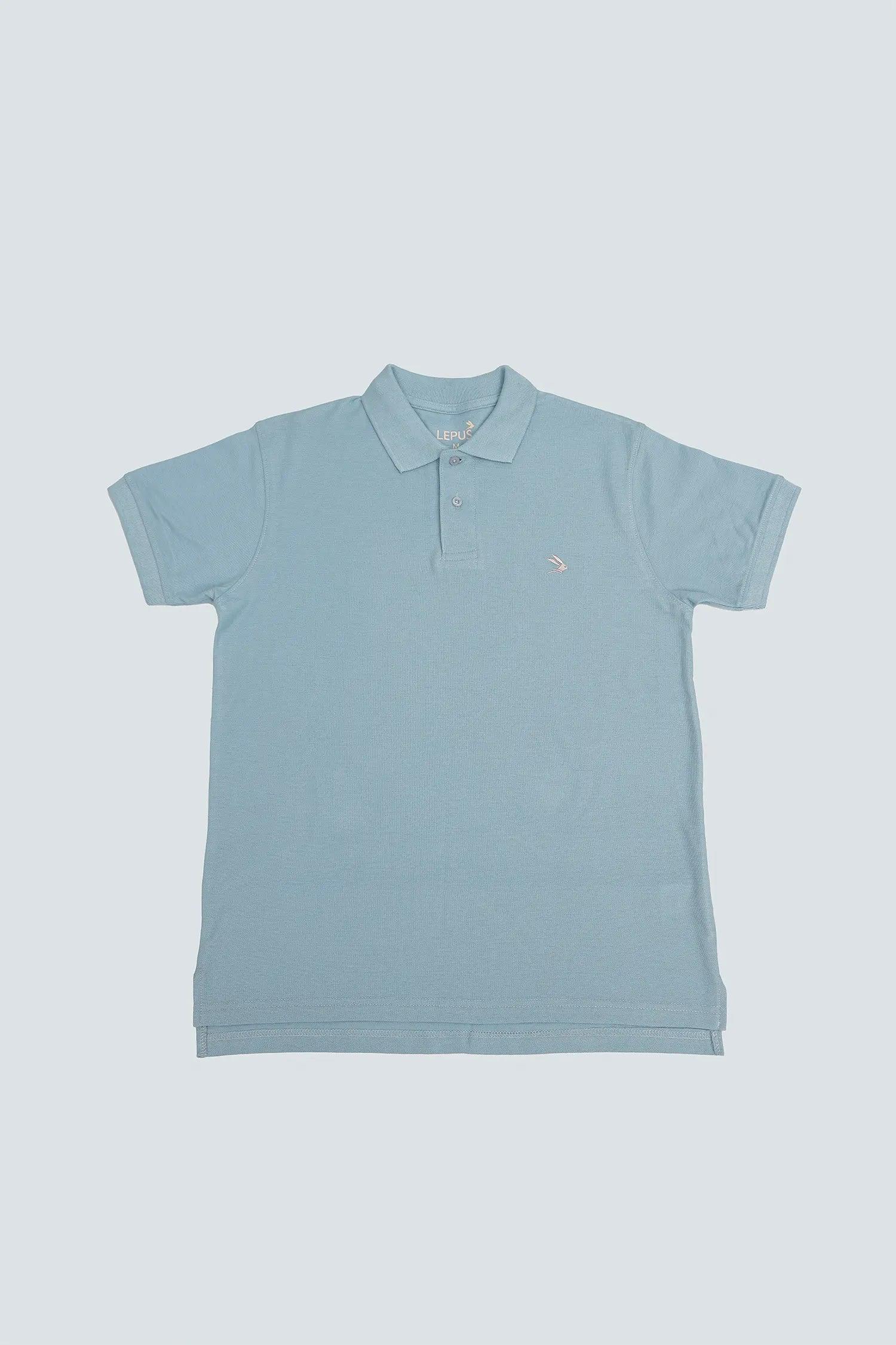 Blue Polo with Pink Logo - Lepus