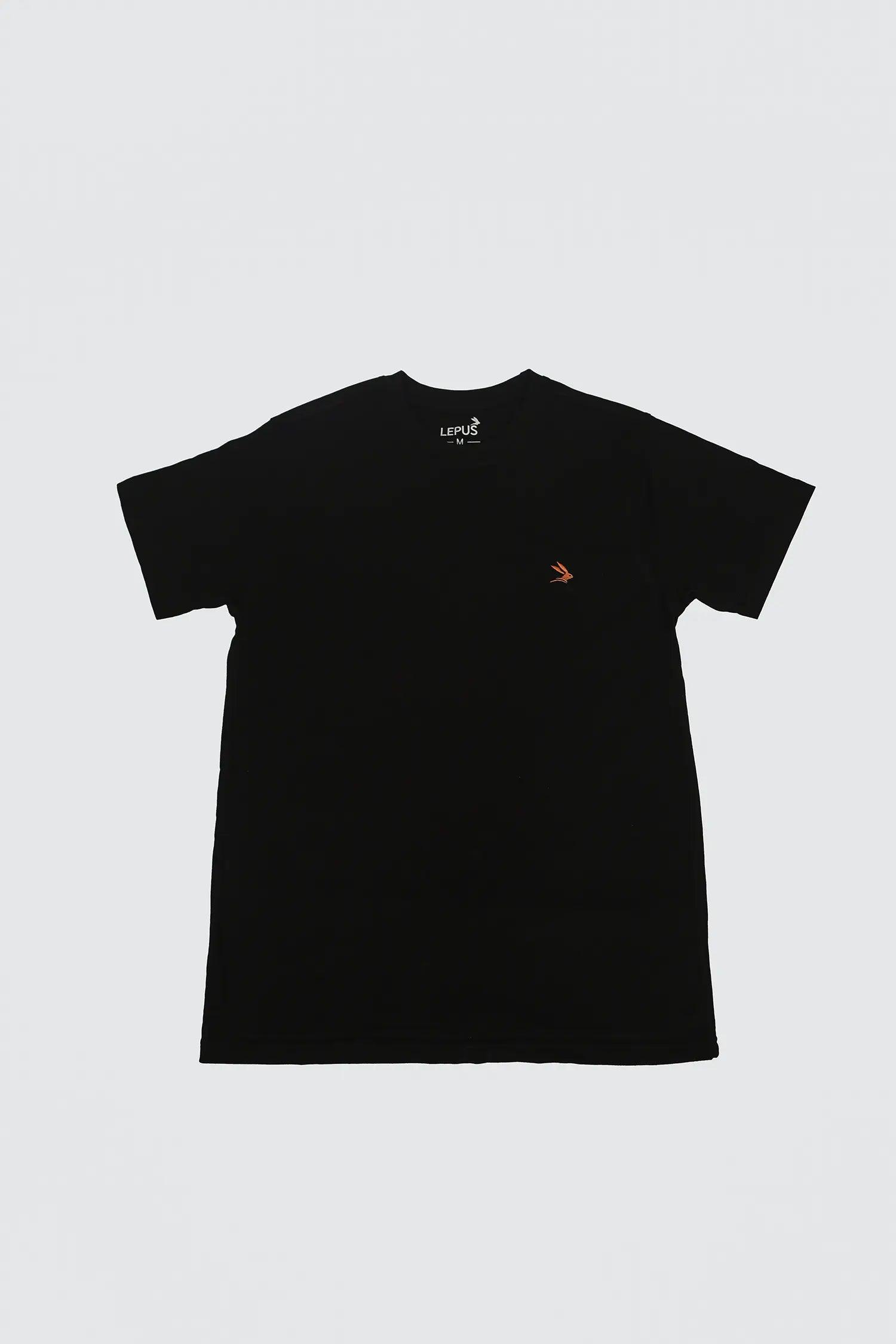 Black T-Shirt with Coconut Logo - Lepus