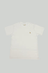 White T-Shirt with Beige Logo - Lepus