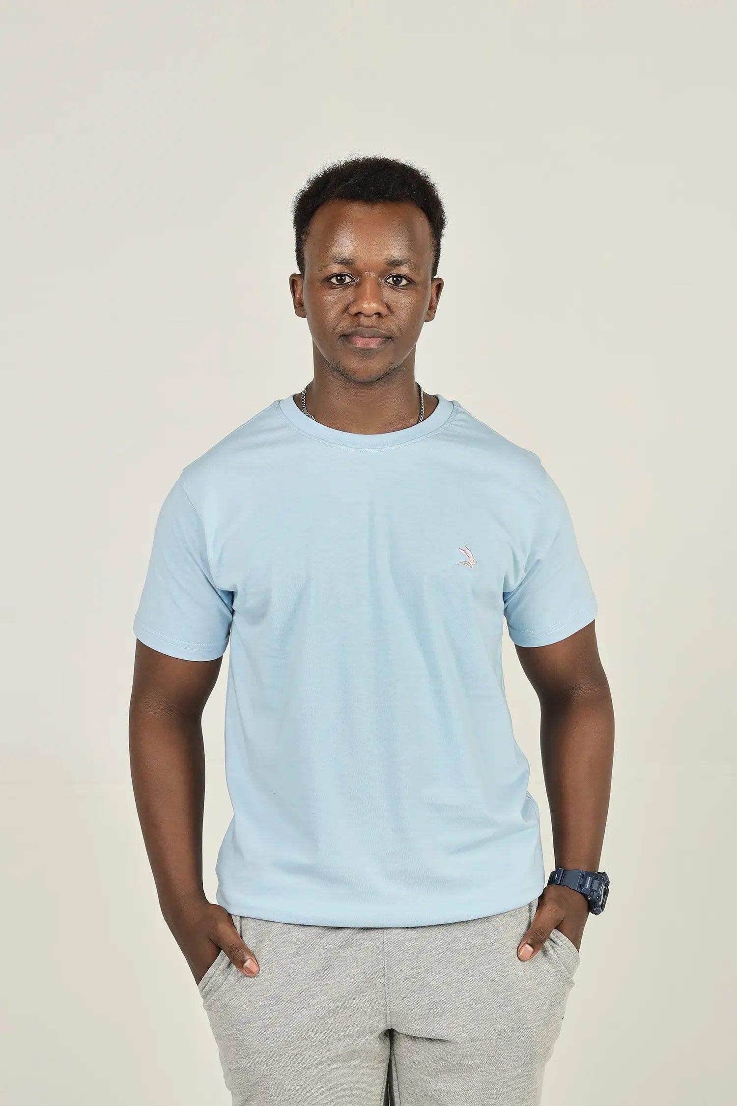 Blue T-Shirt with Pink Logo - Lepus