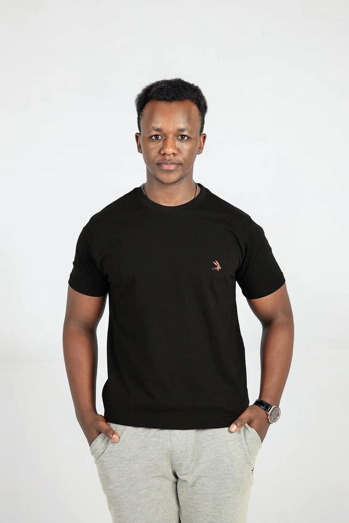 Black T-Shirt with Coconut Logo - Lepus