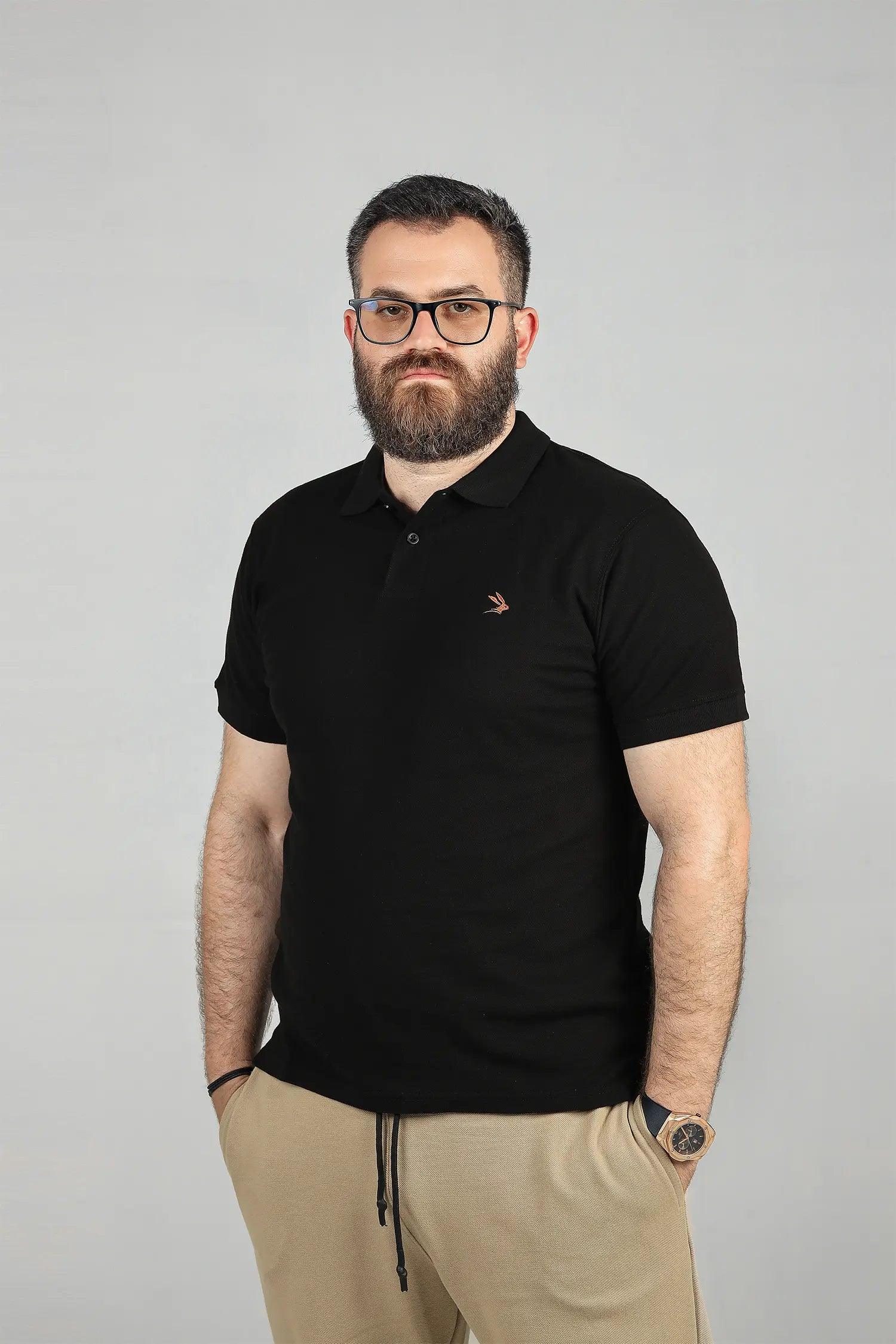 Black Polo with Coconut Logo - Lepus