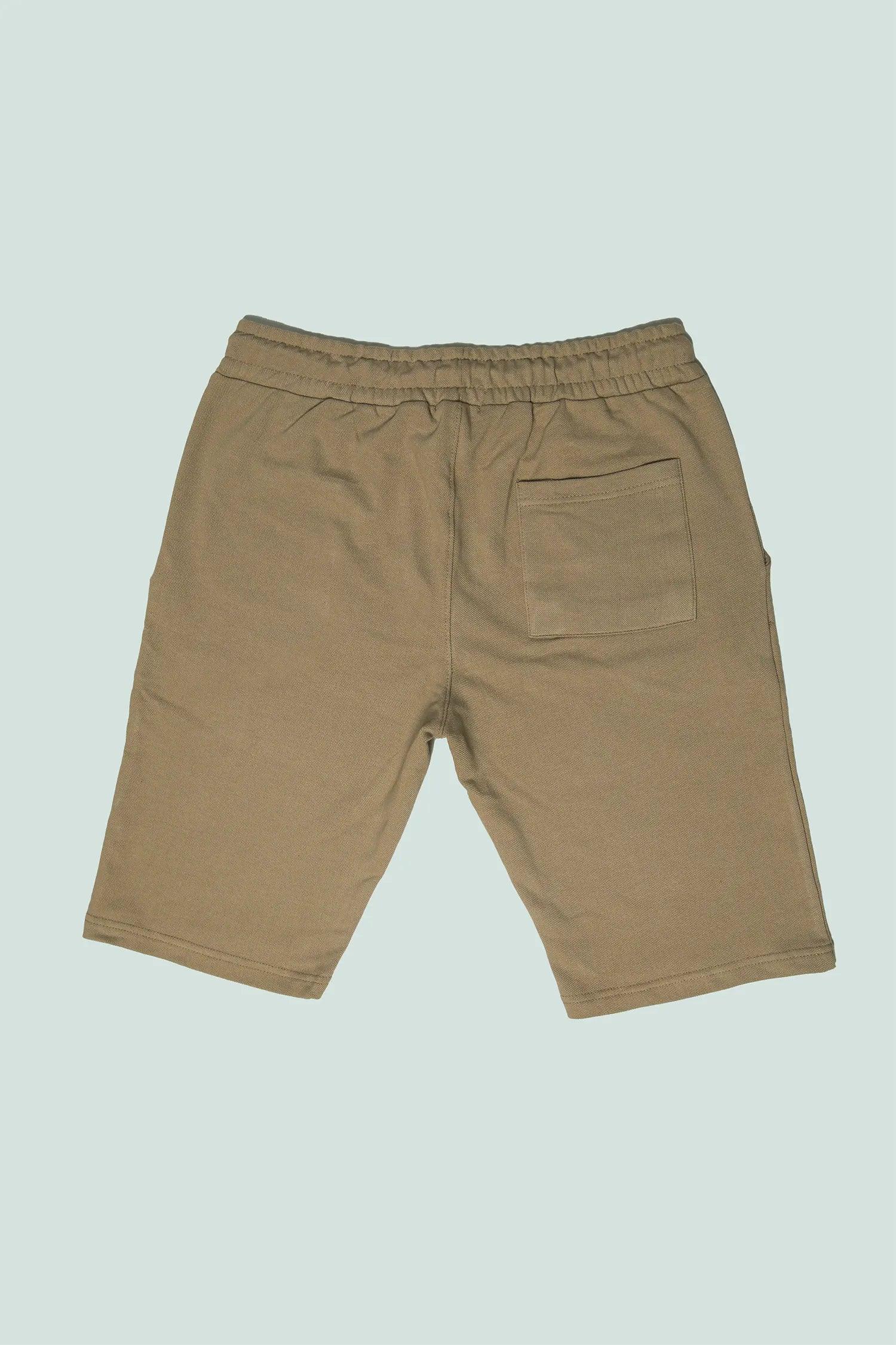 Beige Shorts with Quincy Logo - Lepus