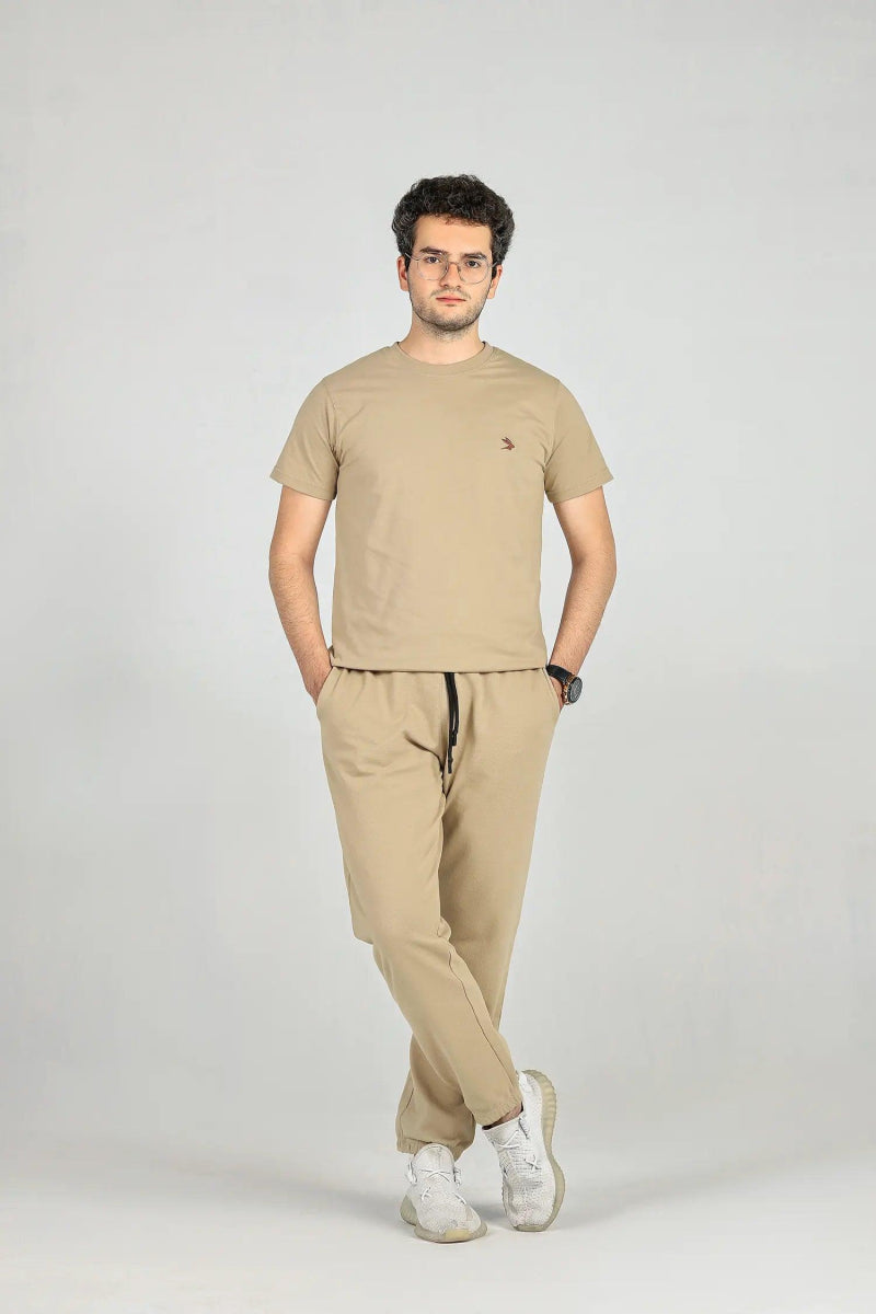 Bone T-Shirt with Quincy Logo - Lepus